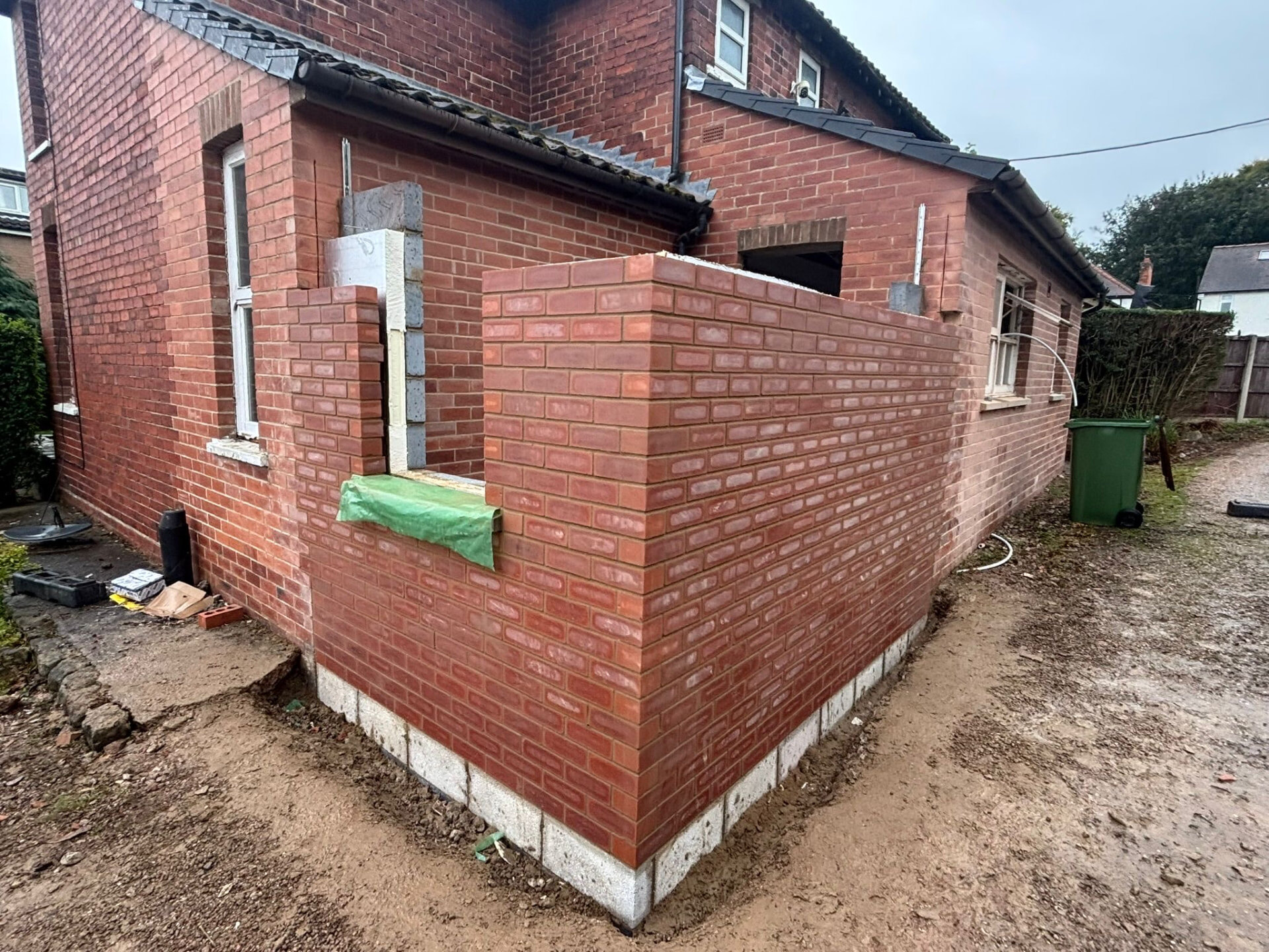 Red brickwork with clean, consistent mortar joints