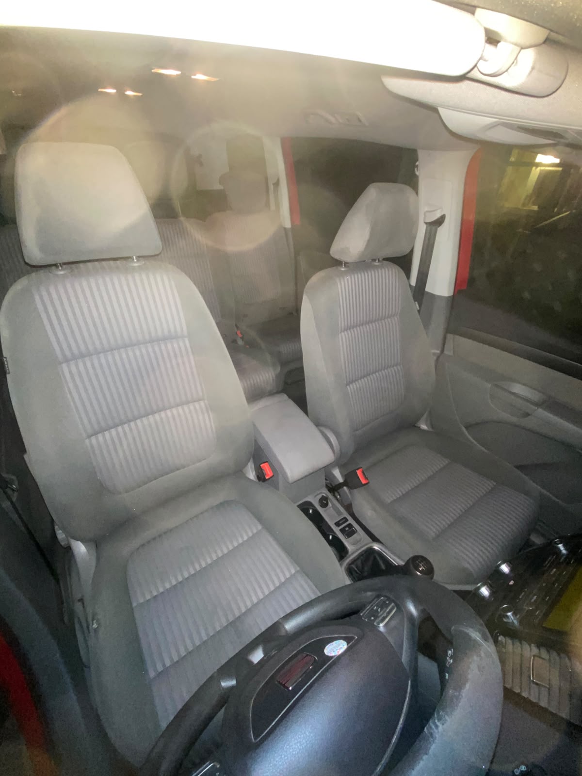 Fabric seats after a full interior valet and shampoo