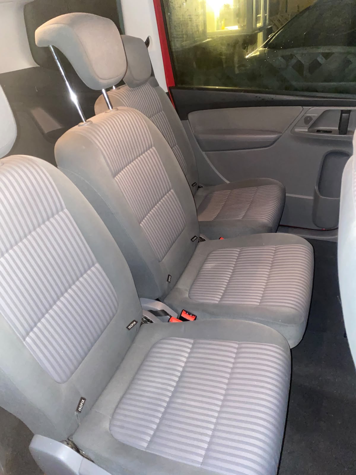Rear seats cleaned and refreshed after an interior valet